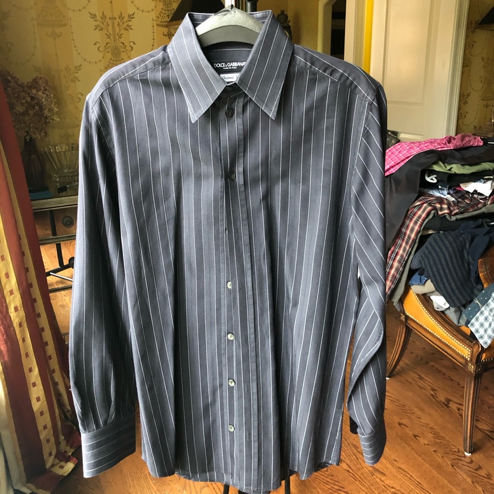 Dolce & Gabbana Striped Button Down Shirt